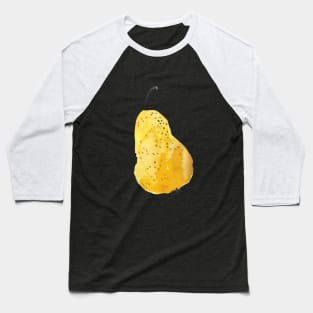 Yellow Watercolor Pear Baseball T-Shirt